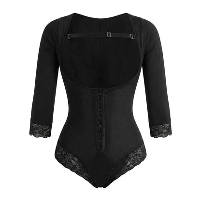 BODY FAJA STRAPPLE CON ENCAJE MANGA 3/4